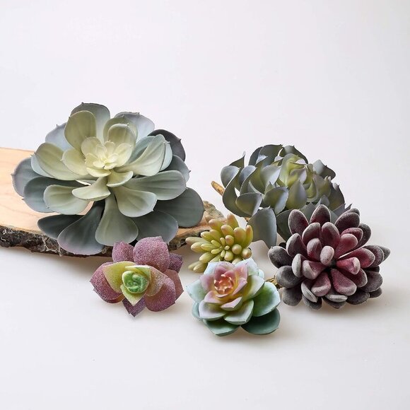 Artificial Succulents - 15 Pack - Premium Unpotted Artificial and Realistic Text - Picture 6 of 9